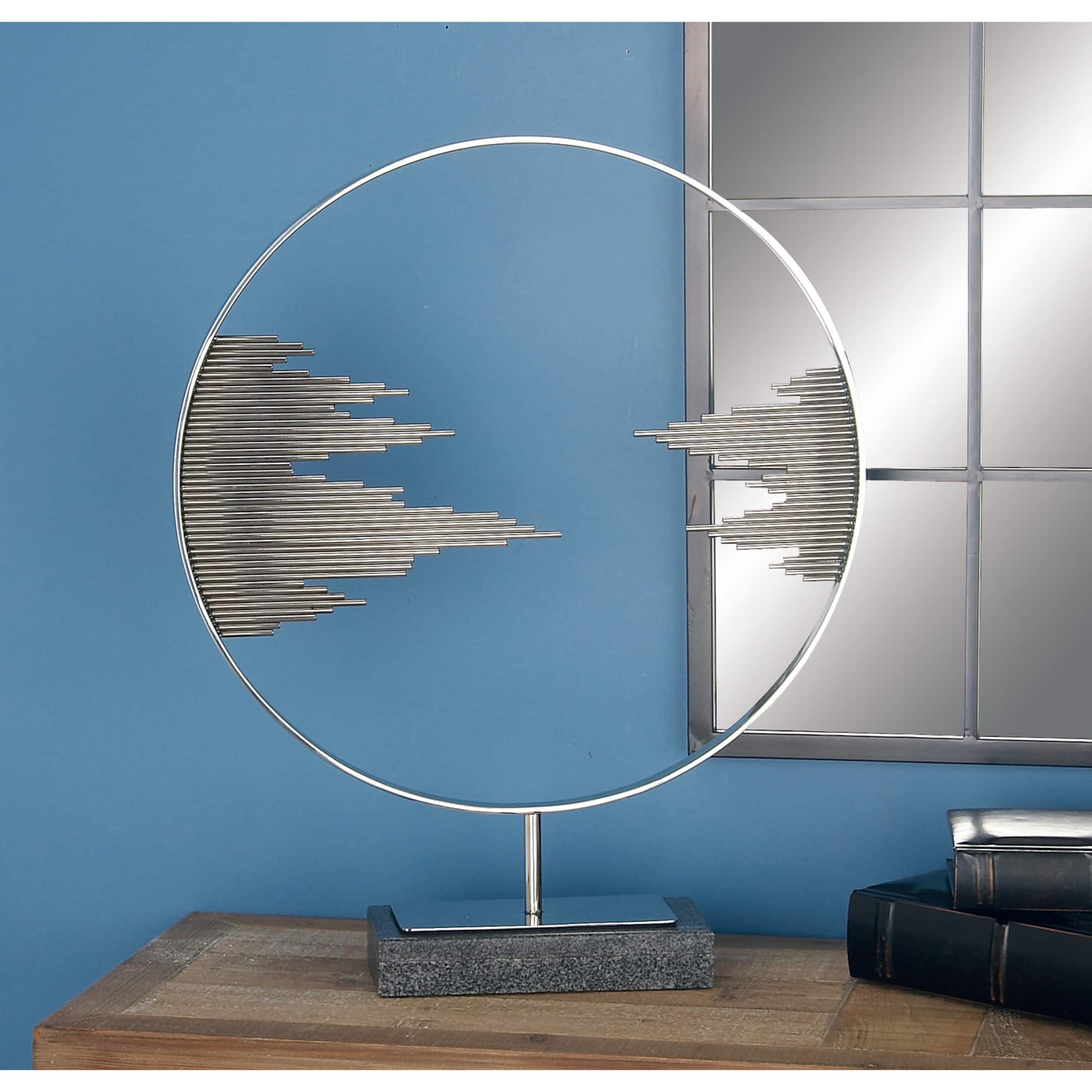 23" Black Abstract Stainless Steel Sculpture